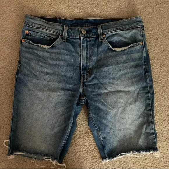 Levi’s Dad Jorts Cutoff 511 Shorts Size 34 Blue Denim - Picture 5 of 6